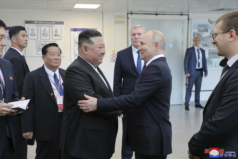 Kim Dzong Un i Władimir Putin, Rosja, 13 września 2023 r.