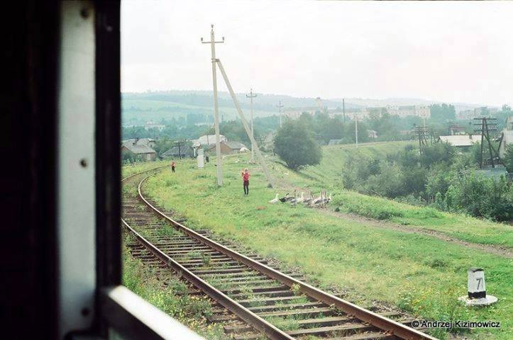 Pociąg tranzytowy z Przemyśla do Ustrzyk Dolnych i Zagórza, rok 1993