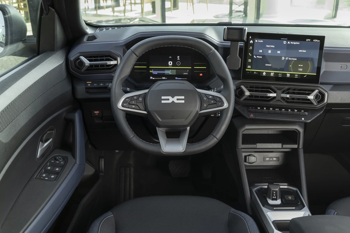 La cabina del Dacia Duster superior
