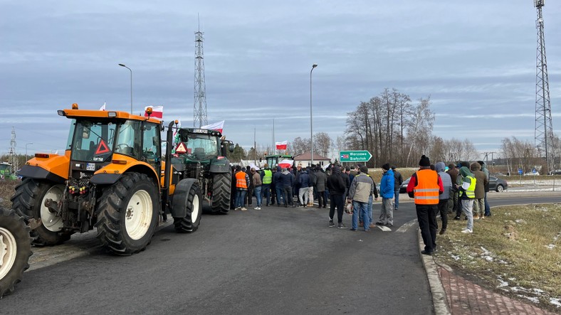 Protest podlaskich rolników w Jeżewie Starym