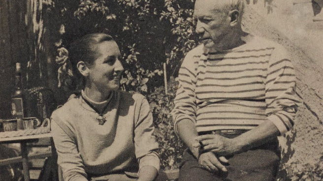 Francoise Gilot i Picasso w 1952 roku. Wikimedia Commons