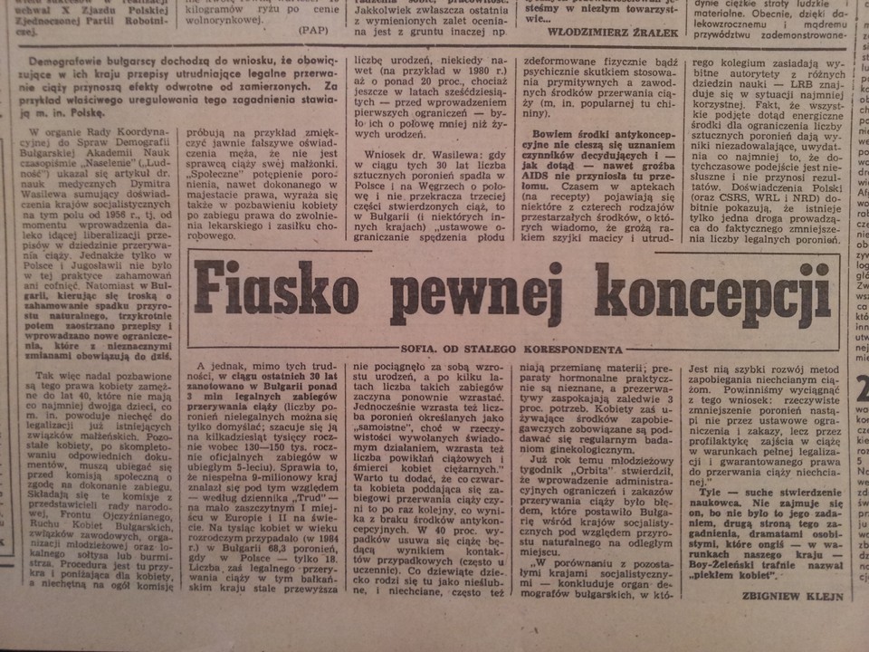 Dyskusja o aborcji trwała także 25 lat temu