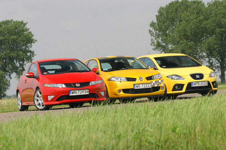 Honda Civic Type-R kontra Seat Leon Cupra, Renault Megane RS: porównanie sportowych kompaktów