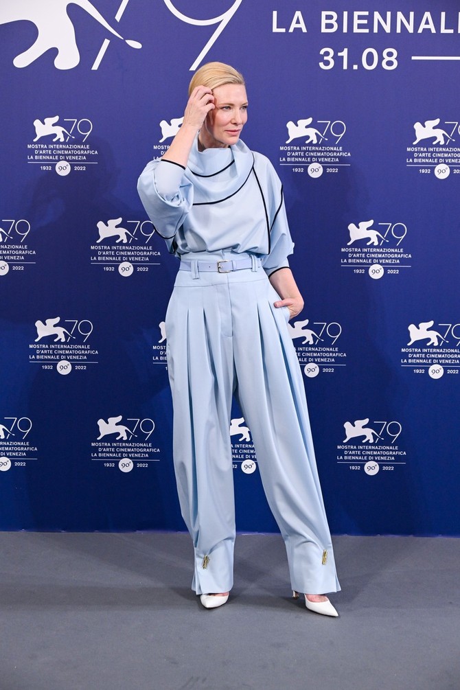 Kejt Blančet u kompletu Roksande Ilinčić na 79. Filmskom festivalu u Veneciji foto:  SGP/ddp USA