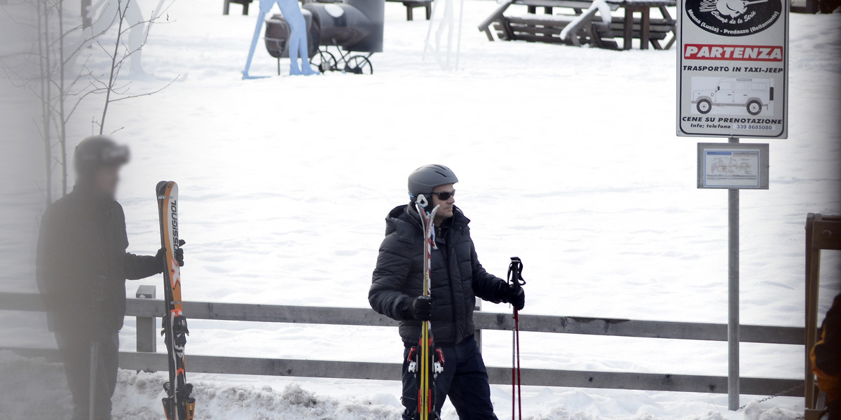 Donald Tusk na nartach