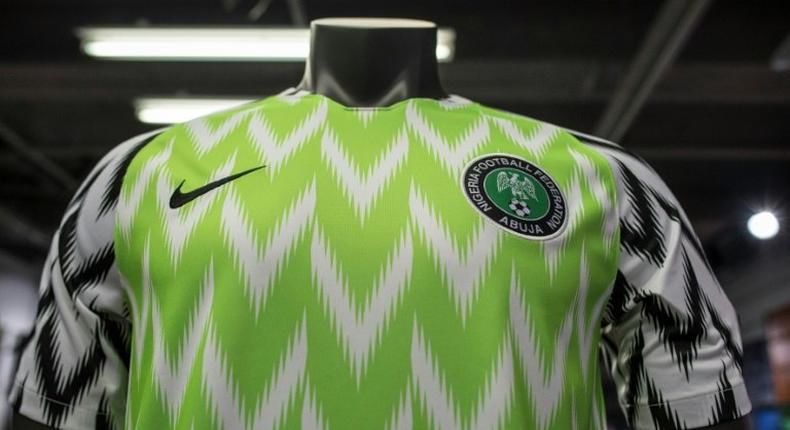 Nigeria's Super Eagles are wearing this jersey at the 2019 AFCON