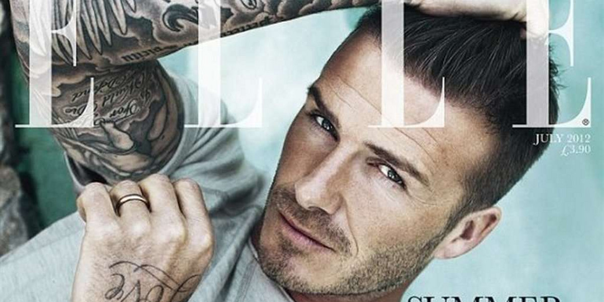 David Beckham Elle 2012