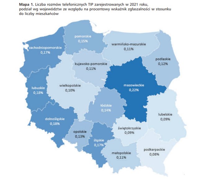 Mapa zgłoszeń pacjentów