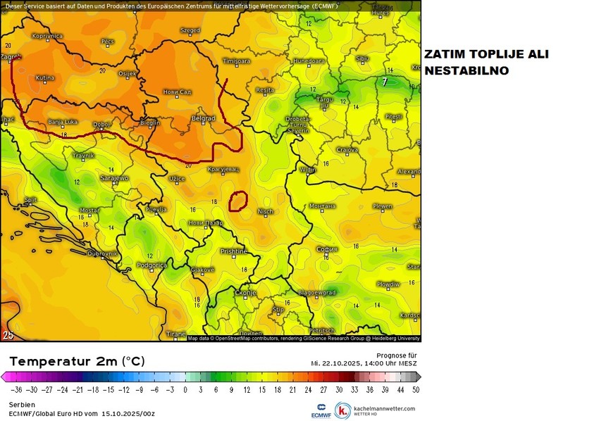 Stiže toplije vreme praćeno nestabilnostima