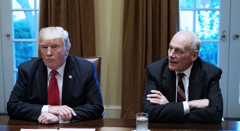 Former President Donald Trump and former White House Chief of Staff John Kelly.