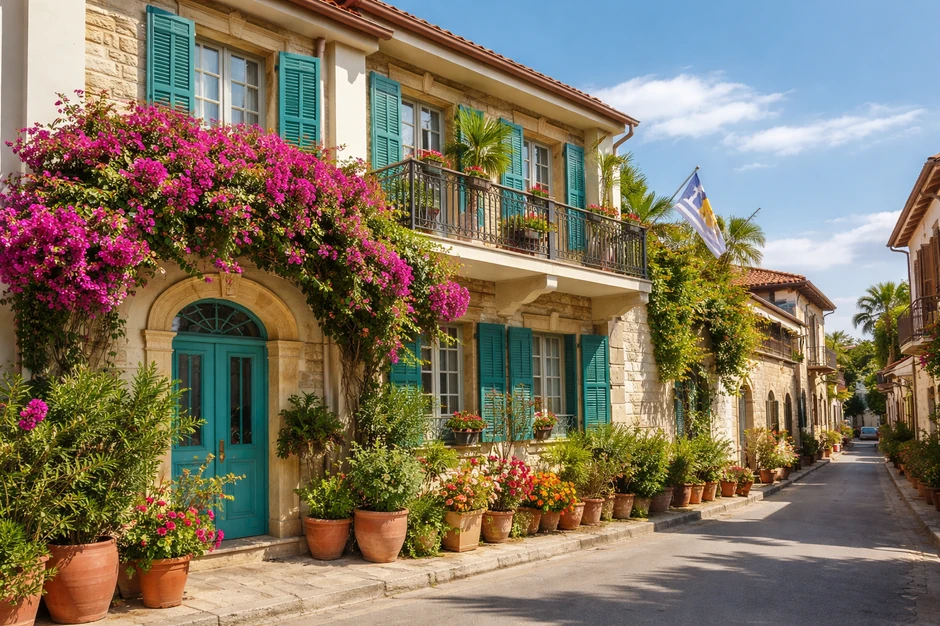 Mediteranska vila u Nikoziji - ilustracija