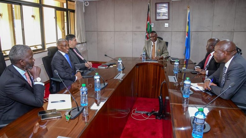ICT CS Eliud Owalo meeting Safaricom and Vodacom executives