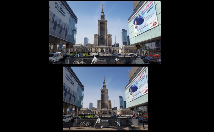 Na górze zdjęcie zrobione aparatem w telefonie Samsung Galaxy S6, na dole - S7