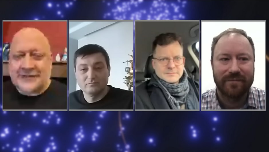 Piotr Lisiewicz, Bartosz Kalinowski, Mikołaj "Jaok" Janusz i Krzysztof "Zyziu" Konieczka w TV Republika