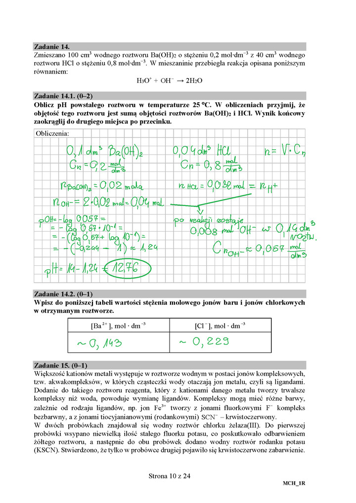 ODPOWIEDZI: Matura 2020 Chemia 