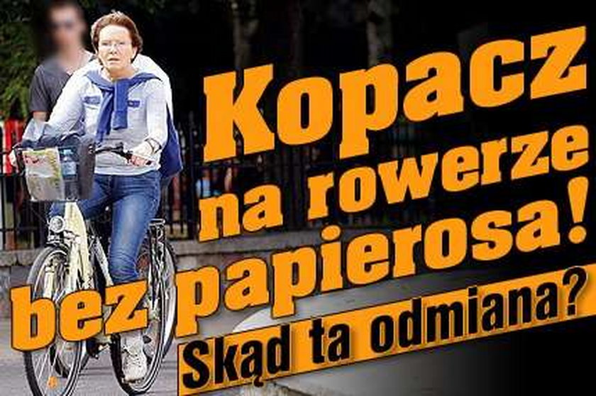 Minister Kopacz na rowerze! I bez papierosa! Brawo!