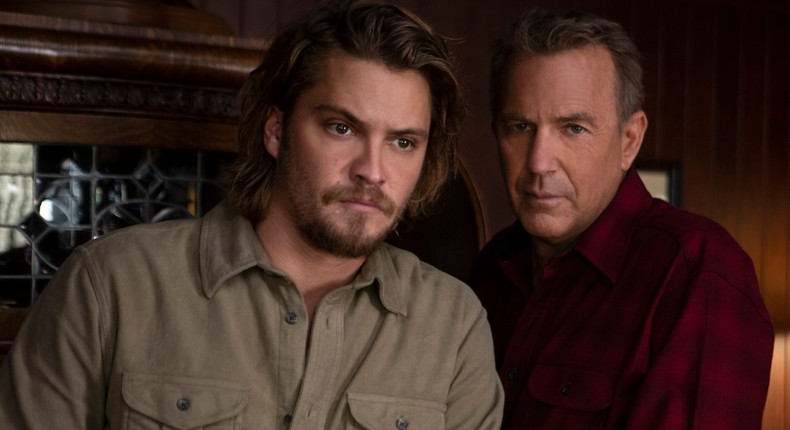 Luke Grimes and Kevin Costner star as Kayce and John Dutton in Paramount Network's Yellowstone.Emerson Miller/Paramount Network