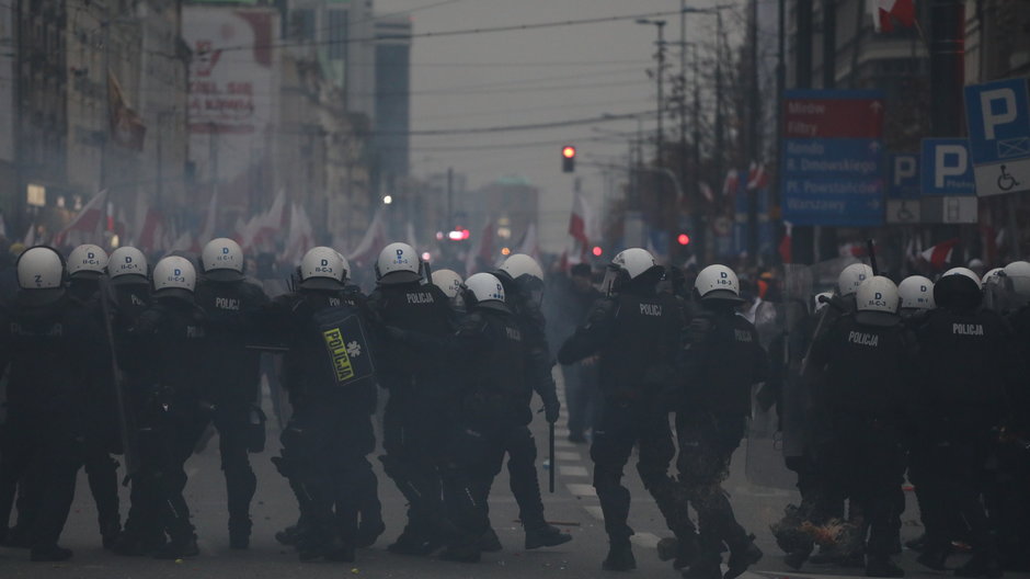 Policja na Marszu Niepodległości