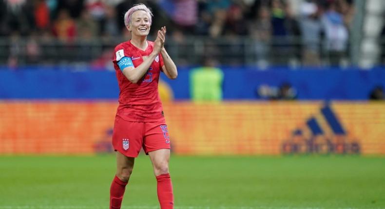 Megan Rapinoe scored one of the USA's goals in their record 13-0 win over Thailand at the World Cup on Tuesday