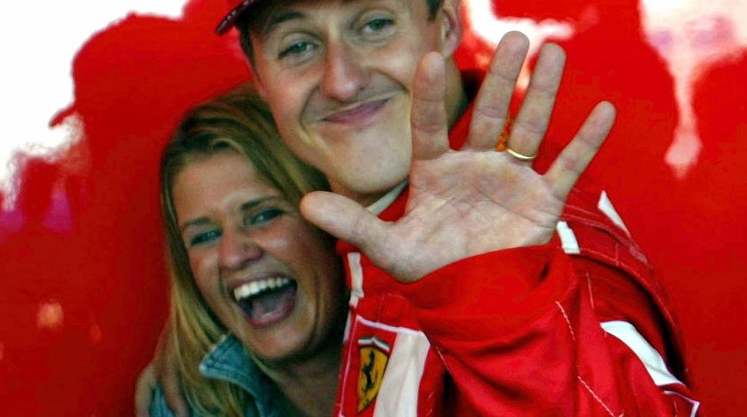 Michael Schumacher z żoną