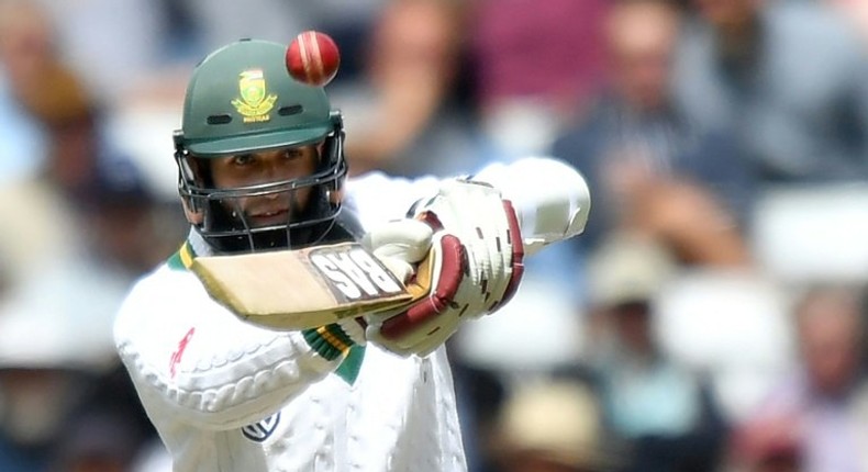 South Africa's Hashim Amla bats during the second Test against England at Trent Bridge on July 14, 2017