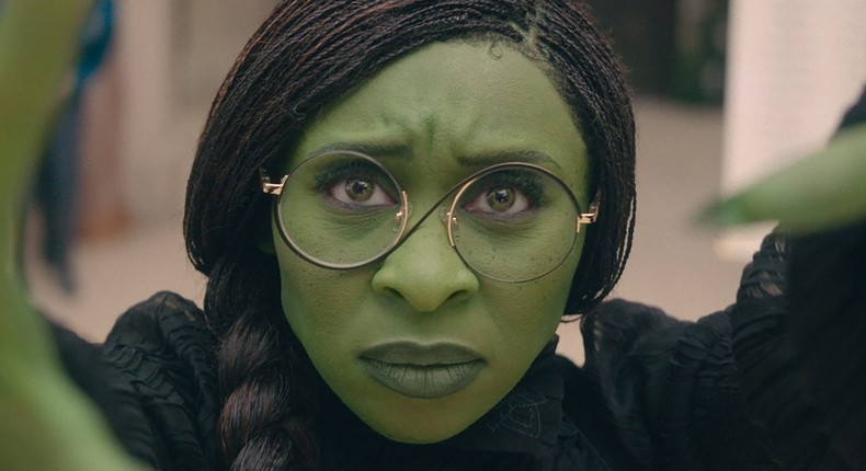 Cynthia Erivo as Elphaba in Wicked.Universal Pictures