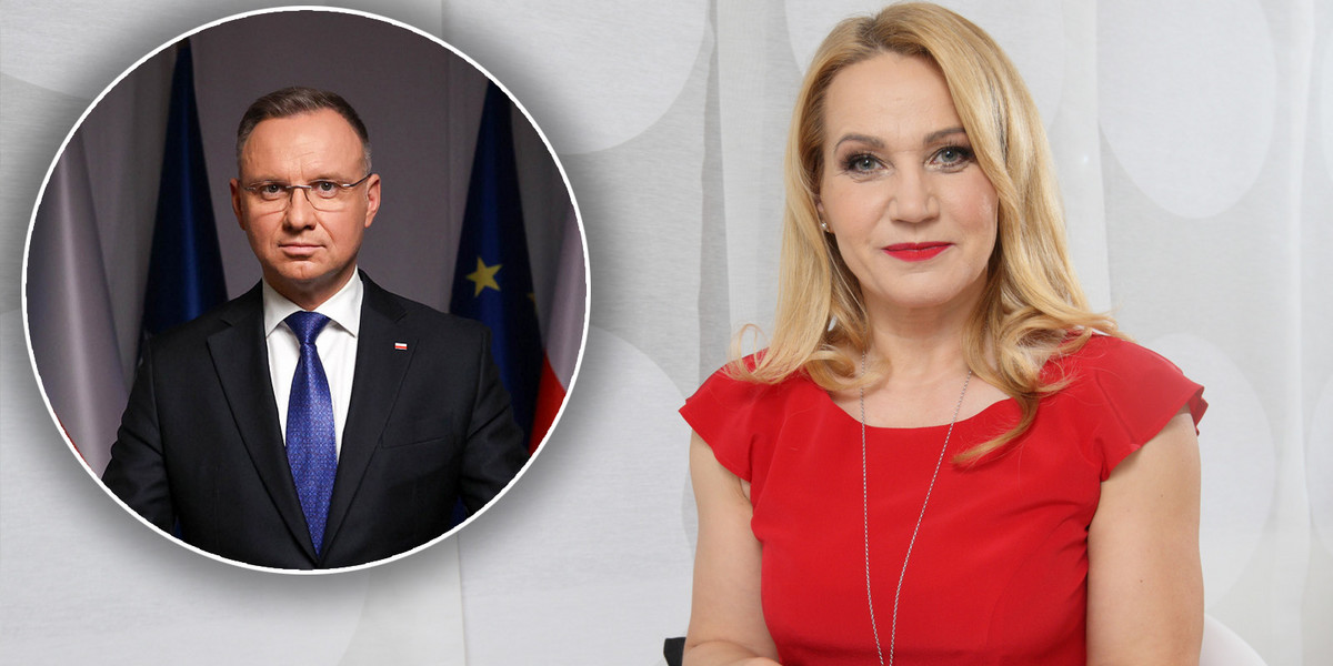 Prezydent Andrzej Duda i tarocistka Anna Kempisty.