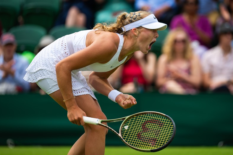 Rosyjska tenisistka Mirra Andriejewa. Wimbledon. Wielka Brytania. 2023 r.