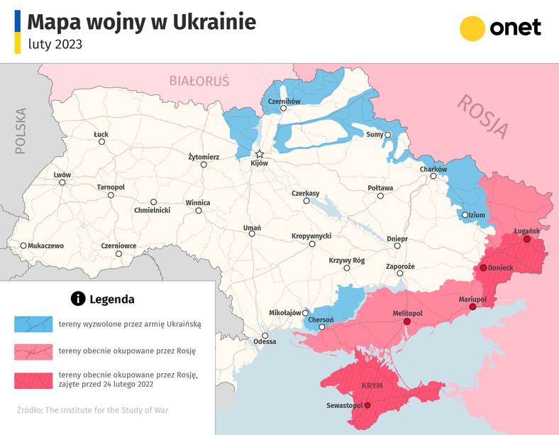 Mapa wojny w Ukrainie