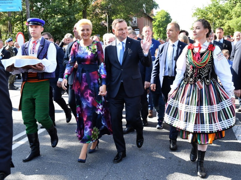 Para prezydencka uczestniczyła wczoraj w Dożynkach w Spale...