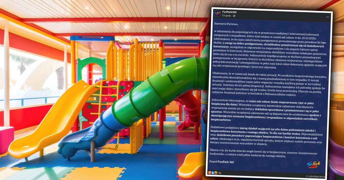 Anastazja połamała w sali zabaw kręgosłup. Jest oświadczenie obiektu. "Jeszcze większy nadzór"