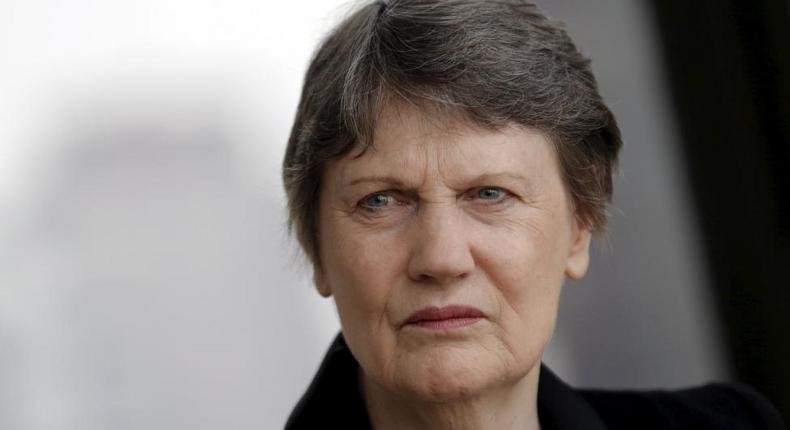 Helen Clark, former Prime Minister of New Zealand and current Administrator of the United Nations Development Program, speaks during an interview in New York April 4, 2016. 