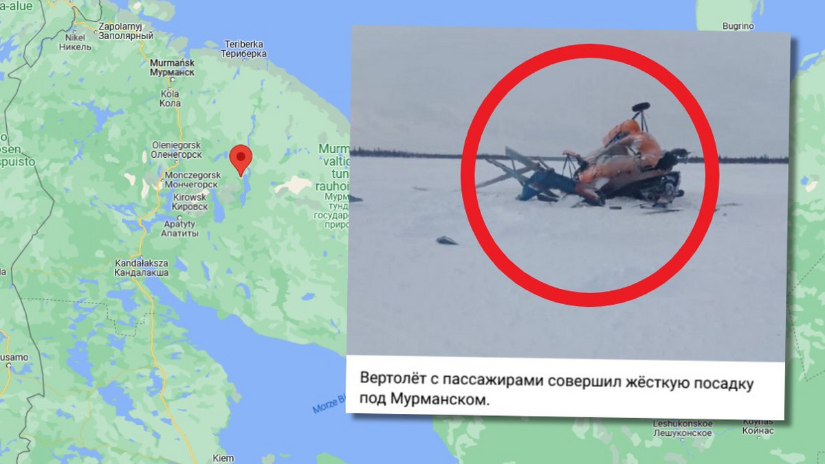 Rosyjski śmigłowiec MI - 8 rozbił się 250 km od fińskiej granicy