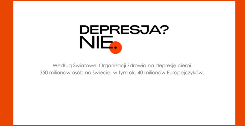 Depresja w Polsce i na świecie - slajd z konferencji "Depresja? NIE"