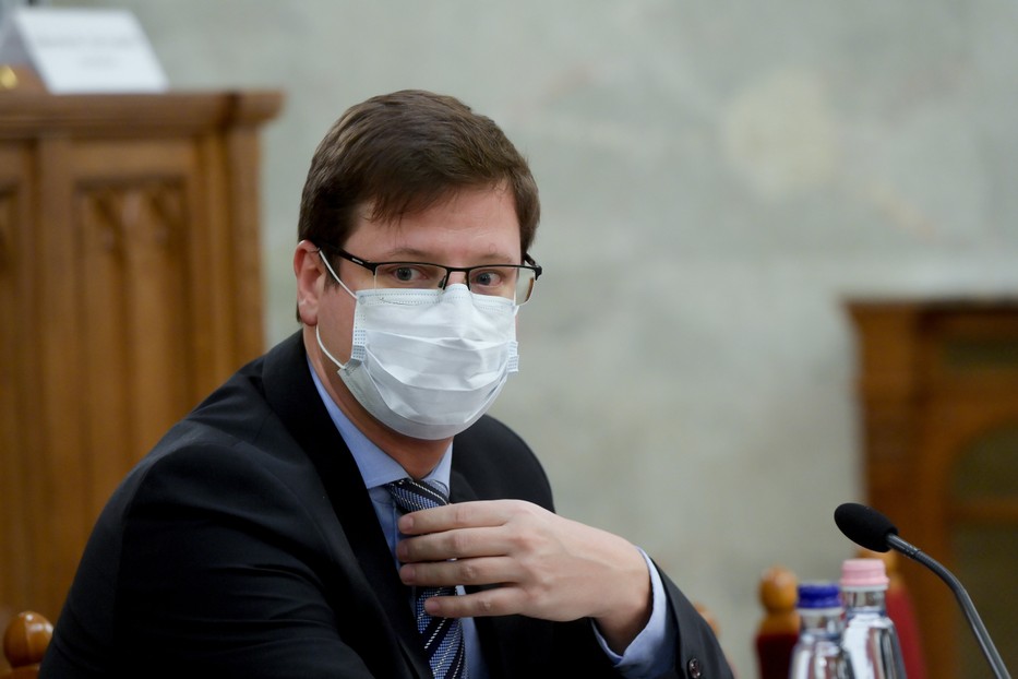 Gulyás Gergely, a Miniszterelnökséget vezető miniszter / Fotó: MTI/Koszticsák Szilárd