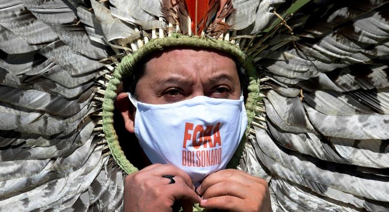 Brazilian indigenous leaders have protested against President Jair Bolsonaro over the corovavirus pandemic