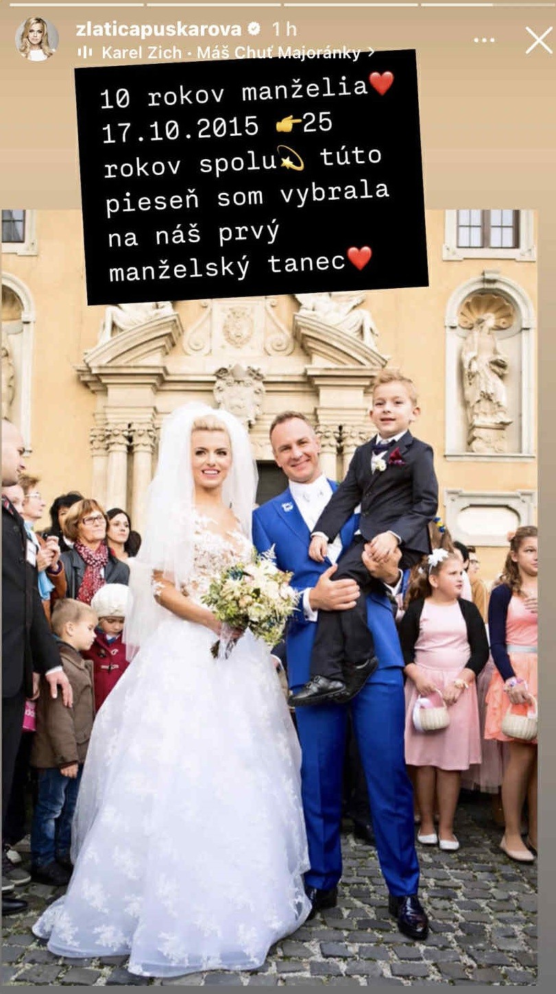 Zlatica Puškárová a Patrik Švajda oslávili 10. výročie svadby.