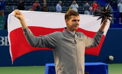 Hubert Hurkacz: Bałem się o moją fryzurę, ale kolega jakoś dał radę i tragedii nie ma