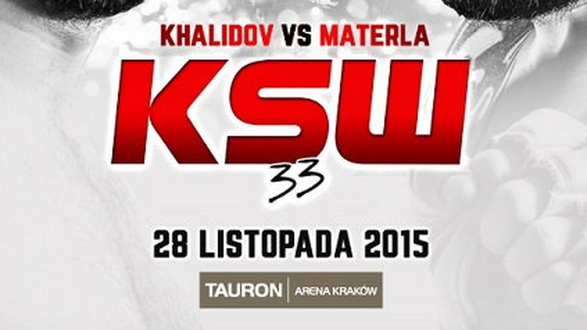 Od poniedziałku, 14 września można już w otwartej sprzedaży kupować bilety z pierwszej puli wejściówek na galę KSW 33: Materla vs Chalidow, która odbędzie się w 28 listopada w największej hali sportowo-widowiskowej w Polsce – krakowskiej Tauron Arenie.