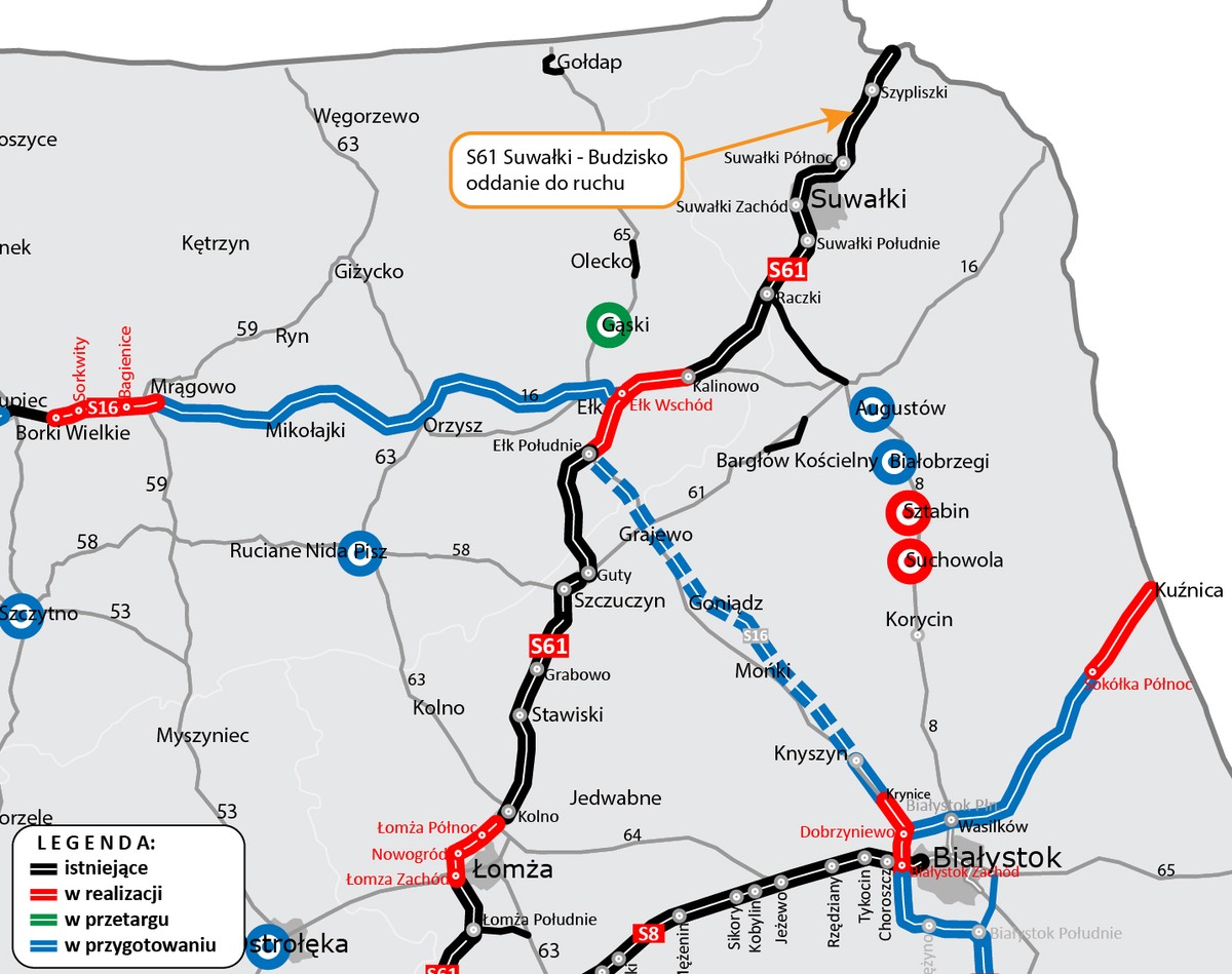 Via Baltica S61 ączy Polskę z Litwą
