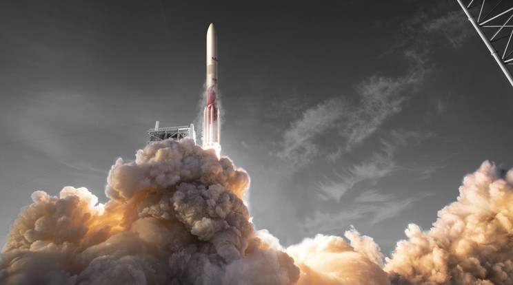 Az ULA Vulcan rakétája juttatja a Hold közelébe a Peregrine leszállóegységet, amely a magyar emléktáblát is magfával viszi. / Fotó: United Launch Alliance