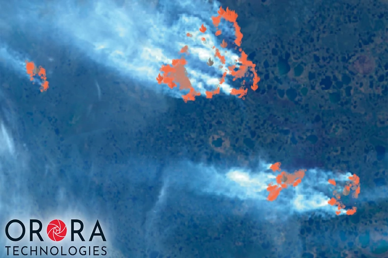 Zdjęcia satelitarne informują o intensywności i rozmiarze pożaru