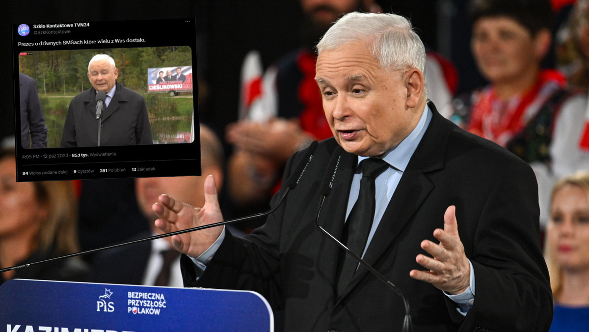 Tajemnicze SMS-y. Kaczyński zabrał głos. "To jest wyjątkowo podłe" [WIDEO]