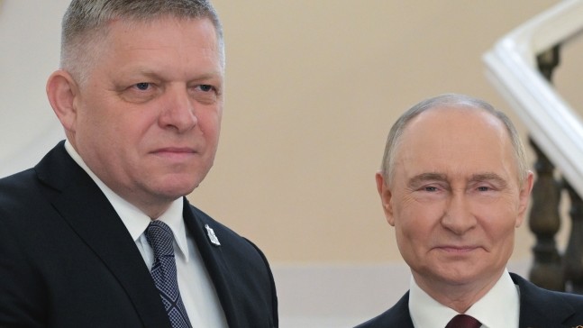 Slovenský premiér Robert Fico a ruský prezident Vladimir Putin.