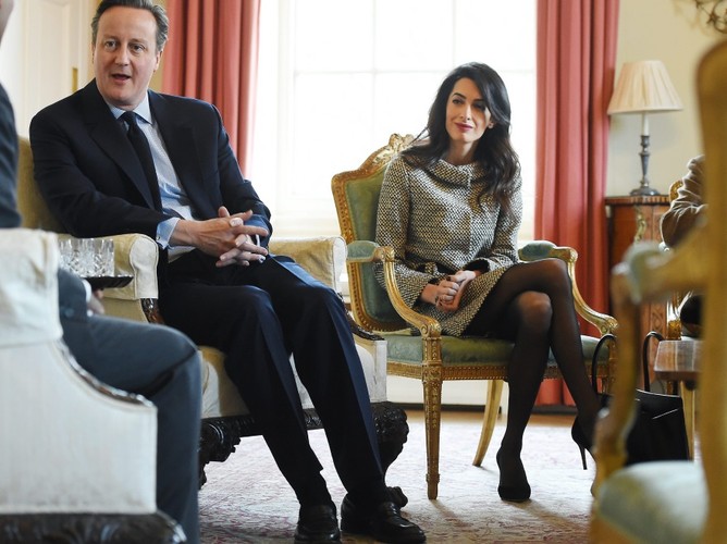 Amal Clooney i David Cameron