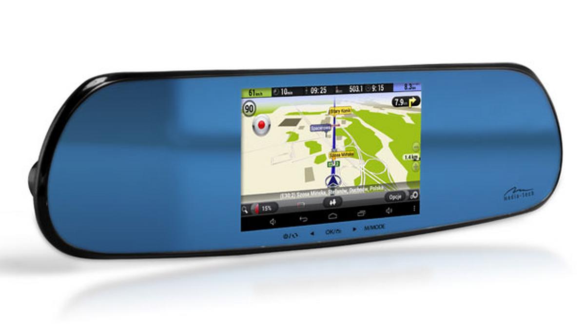 Media-Tech U-Drive Navigation MT4958 - test, opinie, recenzja  wideorejestratora i nawigacji w lusterku