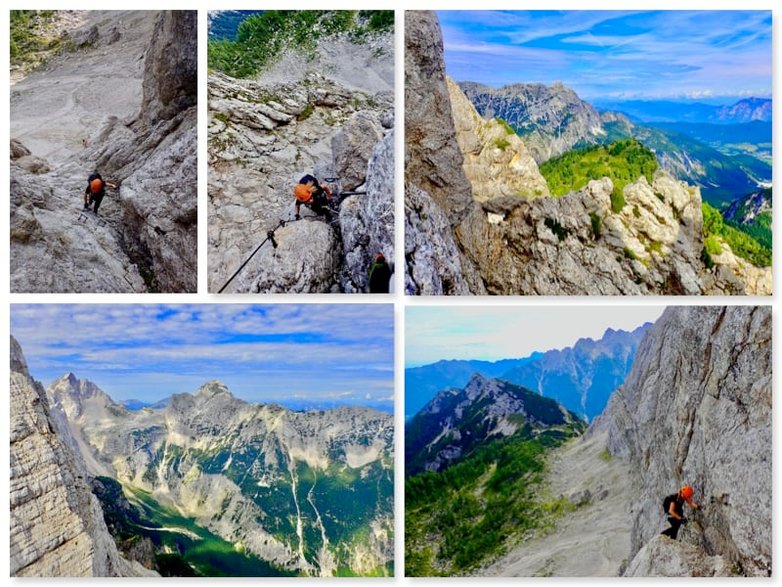 Ferrata Hanzowa Pot na szczyt Mala Mojstrovka