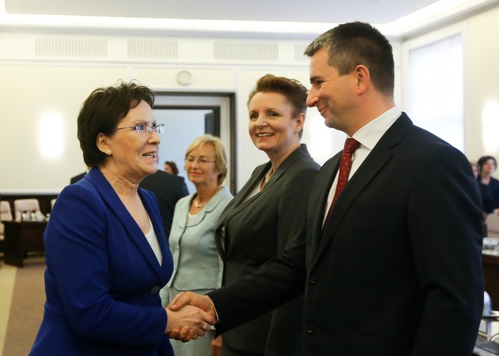 Ewa Kopacz, Lena Kolarska-Bobińska, Małgorzata Omilanowska i Mateusz Szczurek