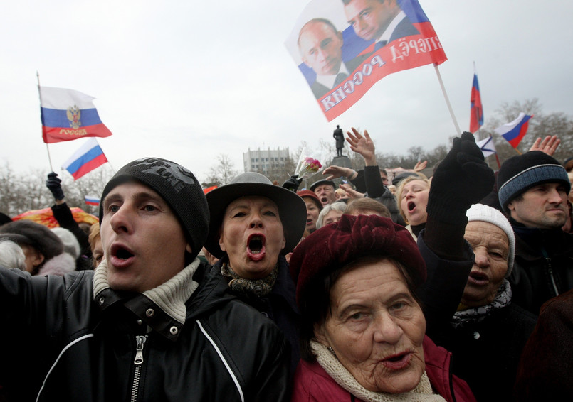 Prorosyjska demonstracja na Krymie