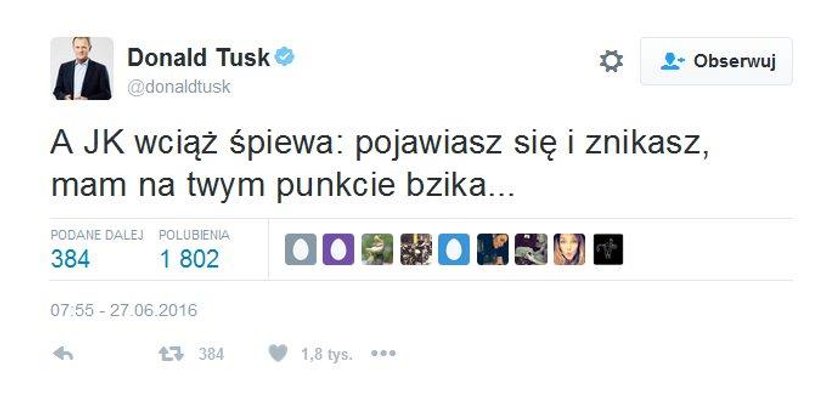 Tusk odgryzł się Kaczyńskiemu. Śmieszne?